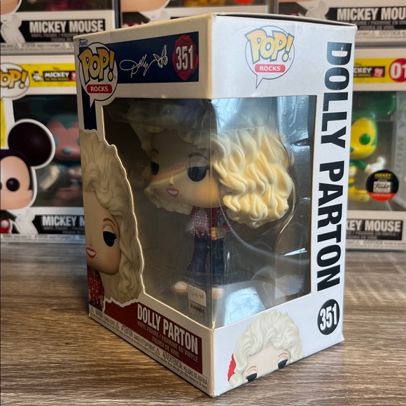 Funko Pop Dolly Parton Rocks Figure with Red and White Design - Picture 2 of 6